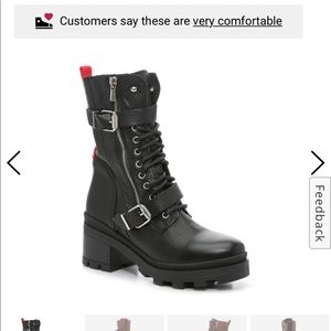 Charles David Clout Combat Boots